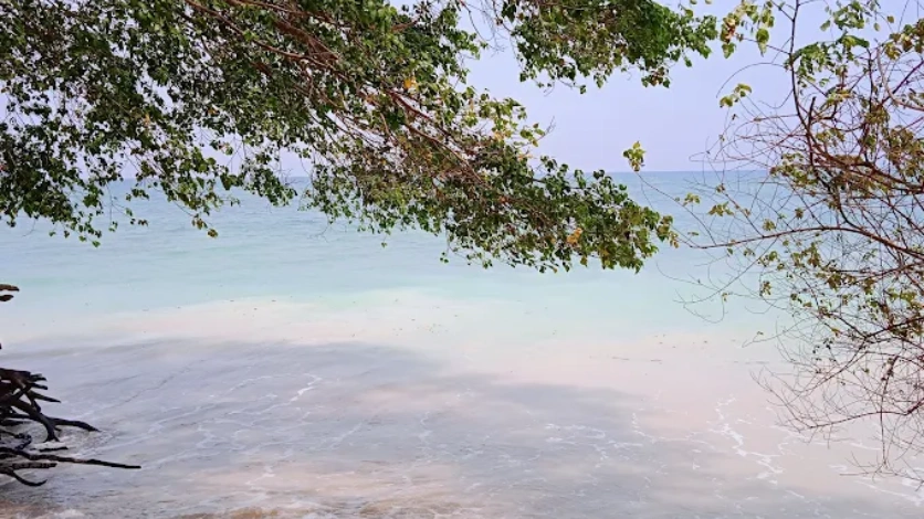 Visitors relaxing at Baludera Beach, Baratang Island