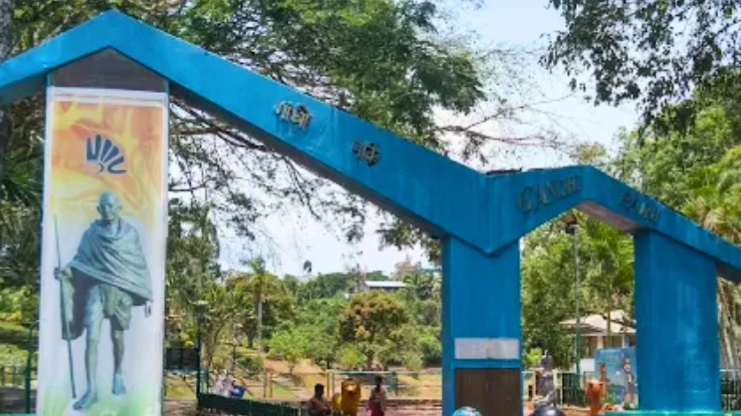 Mahatma Gandhi statue and gardens at Gandhi Park, Port Blair